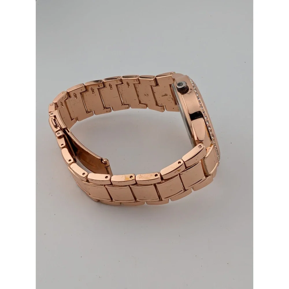 Women's Quartz Watch 38mm Rose Gold Case Rhinestones 7